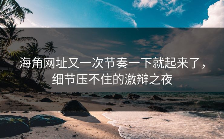 海角网址又一次节奏一下就起来了,细节压不住的激辩之夜 海角网址又一次节奏一下就起来了,细节压不住的激辩之夜